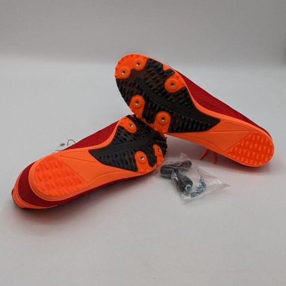 NWT ADIDAS ADIZERO XCS CROSS COUNTRY SPIKE VIVID RED/CLOUD WHITE BEAM ORANGE 12 - Picture 5 of 6